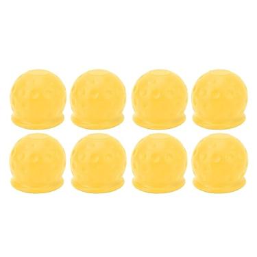 Imagem de Capa de bola de reboque de caminhão de 50 mm, 8 peças de capa protetora vermelha para trailer caravana (amarelo)