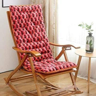 Imagem de Conjunto De Almofada Para Cadeira De Balanço Com Suporte De Pescoço Destacável, Almofada De Cadeira Confortável Com Laços Para Escritório Em Casa Interno Ao Ar Livre, Golden Diamond Coffee, 48*120cm