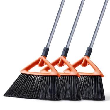Imagem de Vassoura para uso externo CLEANHOME Heavy Duty com cabo longo, pacote 