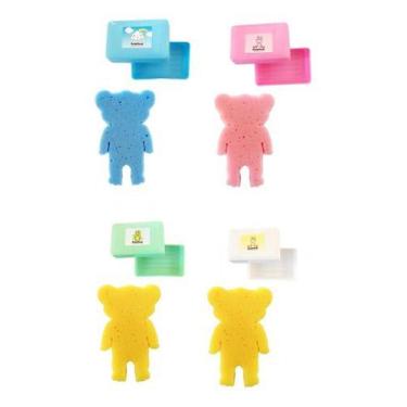 Imagem de Kit Banho Bebê Saboneteira com Tampa Infantil + Esponja Suave - Baby N