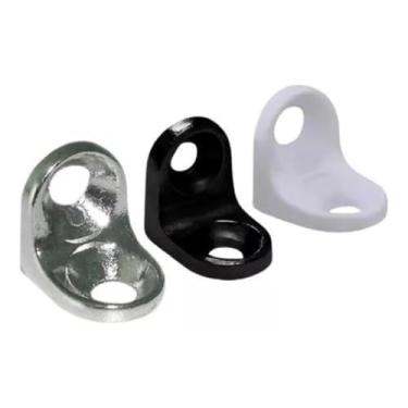 Imagem de Kit 1000 Un Suporte Cantoneira Maciça com 2 Furos 16x16 Zamac (Branco)