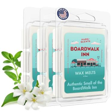 Imagem de Park Scents Boardwalk Inn – Theme Park Resort Inspired Luxury Hotel Candle Wax Melts – Bergamota Tomilho Crisântemo Jasmine White Tea Wax Cubes – Presentes de aniversário para mulheres, irmã, anfitriã