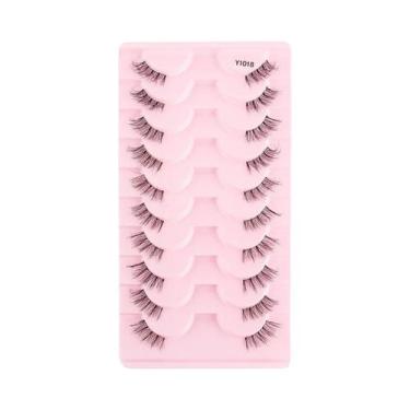 Imagem de Cílios Postiços Naturais Longos E Fluffy 3D Mink Cat Eye 10 Pares Feit