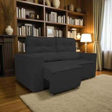 Imagem de Sofá Retrátil e Reclinável 2 Lugares Cedro Suede 180cm - Horizonte Móv