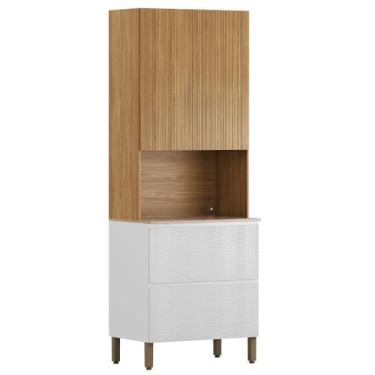 Imagem de Paneleiro Art 3 Portas 1 Gaveta 80 cm Kit's Paraná, Freijó Ártico Risc