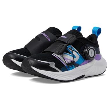 Imagem de New Balance Tênis de corrida infantil unissex DynaSoft Reveal V4 BOA, Preto/roxo desbotado/azul tempero, 28 BR