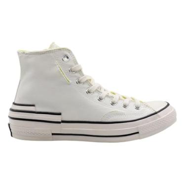 Imagem de Tênis Converse All Star Casual Hi | Cano Médio, Casual, Dia a dia, Moda, Original. (Branco/Verde Limão, BR, Adulto, Numérico, 40)