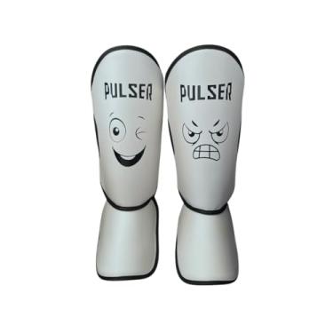 Imagem de Par Caneleira Infantil Pu Pulser 20MM Muay thai Kickboxing (Branco)