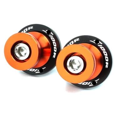 Imagem de BYYINGSUS Parafusos M8 Bobinas de braço oscilante Parafusos de suporte CNC Acessórios de motocicleta compatíveis com S1000R S1000RR 2009-2023 S1000XR 2014-2020(S1000r Laranja)