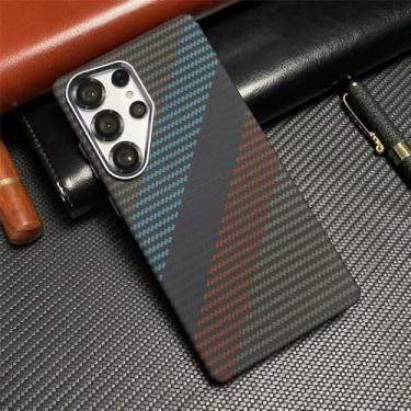 Imagem de Capa de celular com carregamento sem fio, capa rígida fosca texturizada de fibra de carbono para Samsung Galaxy S25ultra S24 S23 Ultra, C, para Galaxy S24 Ultra