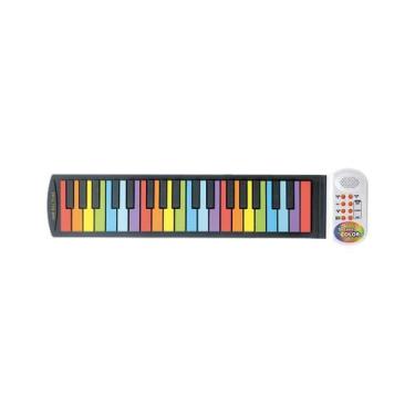 Imagem de Teclado color flexível 37 teclas dobrável - dm toys dmt7110