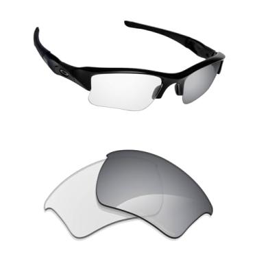 Imagem de Alphax Lentes de reposição polarizadas para óculos de sol Oakley Flak Jacket XLJ OO9009 - Opções, Adapt Titanium Photochromic Mirrored