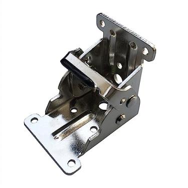 Imagem de Dobradiça dobrável de 90 graus, pernas de mesa, extensão de cadeira, dobrável, com trava automática, dobradiças para pés, ferragens, 1 peça (branco)