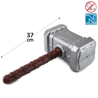 Imagem de Martelo de Plástico Infantil 37cm Heróis - Tudo em Caixa