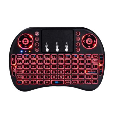 Imagem de Mini Teclado Sem Fio RGB Wireless Iluminado com Touch para PC Android TV e Vídeo Game