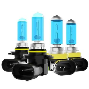 Imagem de DMEPUGI Lâmpadas de farol adequadas para Lexus IS250 2006-2010, 9005 H11 Combo de feixe alto e baixo, lâmpada branca super brilhante 5500K de alto desempenho, 4 peças