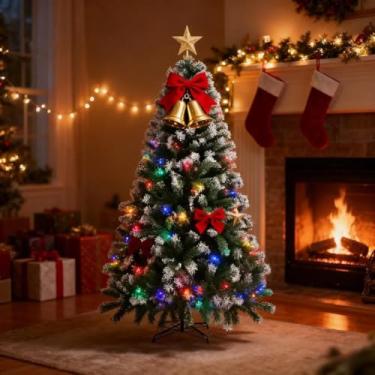 Imagem de Árvore de Natal 150cm 500 Galhos Luxo Premium Cheia Decoração De Natal EncantadoraTransforme Seu Natal Em Em Espetáculo De Beleza E Encanto Com A Árvore De Natal Premium 150cm