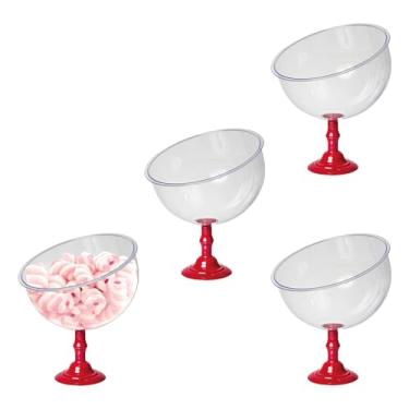 Imagem de Expositor De Balas Baleiro 450ml Premium 4pçs Bomboniere Acrílico (VERMELHO)