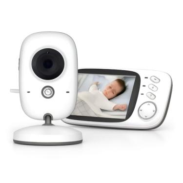 Imagem de Babá Eletrônica Sem Fio Visão Noturna Alta Definição Comunicação Bidirecional Monitoramento Seguro 300m