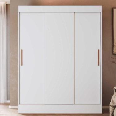 Imagem de Guarda-Roupa 3 Portas Correr 2 Gavetas Flórida Cr4142 Branco - MULTIMO