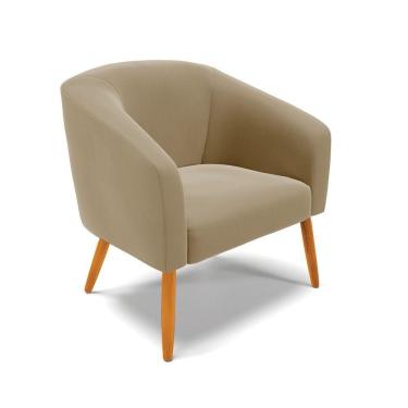 Imagem de Cadeira Sala De Jantar Pé Palito Castanho Stella Suede Cor Marrom Rato