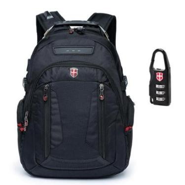 Imagem de Mochila Swissport P/ Notebook C/ Adaptador de Fone C/ Cadeado 37 Litros-Unissex