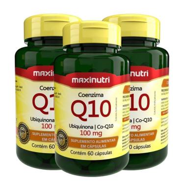Imagem de Kit 3 Coenzima Q10 100mg com 60 Capsulas Maxinutri-Unissex