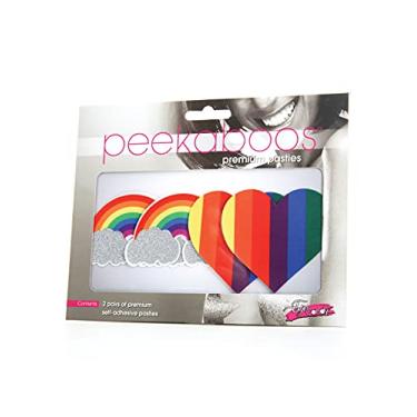 Imagem de Peekaboos Pride Glitters Arco-íris e corações - Pacote com 2