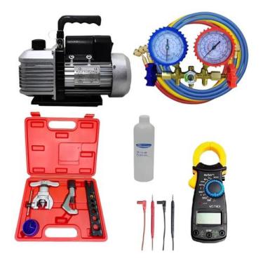 Imagem de Kit Refrigeração Ar Condicionado Bomba De Vácuo 6 Cfm Bivolt - Refrige