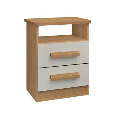 Imagem de Mesa De Cabeceira 2 Gavetas Firenze D'doro Cinamomo Off White