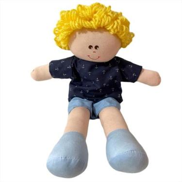 Imagem de Boneca De Pano Bebê Artesanal Nome 30cm - Monzillo Baby & Kids, HENRIQ