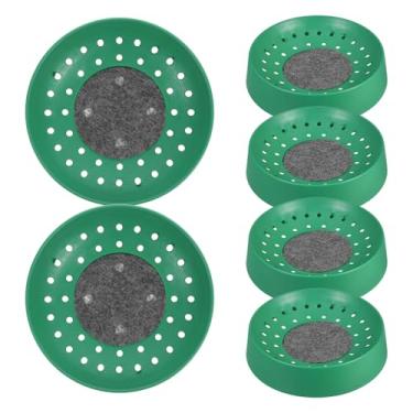 Imagem de SUPVOX 6 tigelas de plástico para nidificação de pássaros: tigelas de criação de pombos com tapetes respiráveis para reprodução e incubação