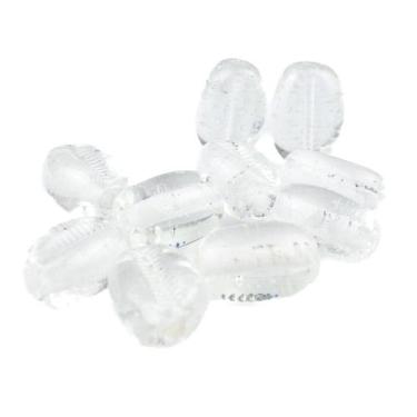 Imagem de Kit c/ 10 Firmas de Búzios 22 mm Transparente Murano Guias - Lua Místi