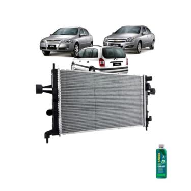 Imagem de Kit Radiador GM Astra Vectra 09> + Aditivo Radiador Radiex R1882 Verde