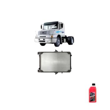 Imagem de Kit Radiador MB 1634/1938/2638 OM447/457LA + Aditivo Radiador Paraflu Rosa Pronto Uso 1L
