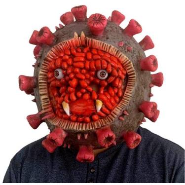 Imagem de Máscara de látex, fantasia de carnaval de Halloween, adereços de festa