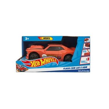 Imagem de Hot Wheels Carro Flash Laranja com Luz e Som Multikids - BR1824 BR1824