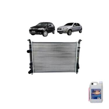 Imagem de Kit Radiador Palio Fire 1.0 1.3 8/16V + Aditivo Orbi Química Rosa 1L + Água Desmineralizada 5L