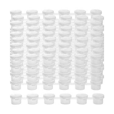Imagem de MotiveTech Conjunto de 50 potes de tinta vazios com tampa, mini copos para pintura em casa, 5ml