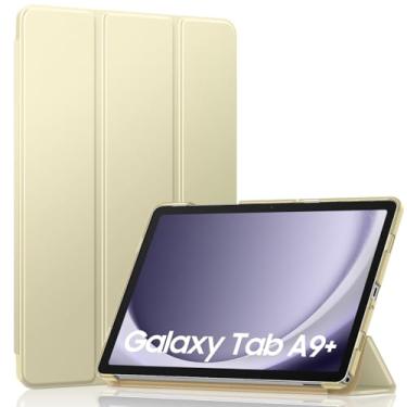 Imagem de MoKo Capa para Galaxy Tab A9 Plus/A9+ de 11 polegadas 2023, capa inteligente rígida de policarbonato translúcido para tablet Galaxy Tab A9 Plus SM-X210/X216/X218, despertar/hibernar automaticamente