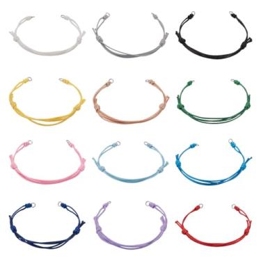 Imagem de Pulseira trançada de poliéster encerado ajustável, 24 peças, faça você mesmo, boho, amizade, casal, nó peruano, artesanato, suprimentos para fazer joias, artesanato, achados 5-1/8~9-1/20.3 cm (13 ~ 23