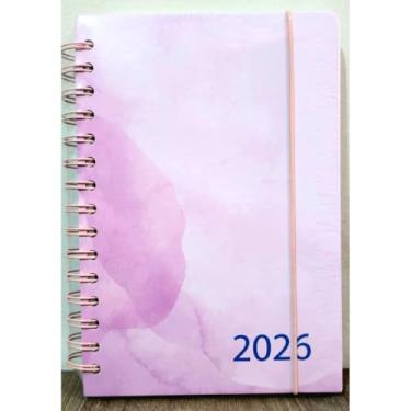 Imagem de Agenda 2026 Grande 14,5cmX21cm Datada 168 folhas Capa dura Adequado para trabalho e estudo(ROSA 2)