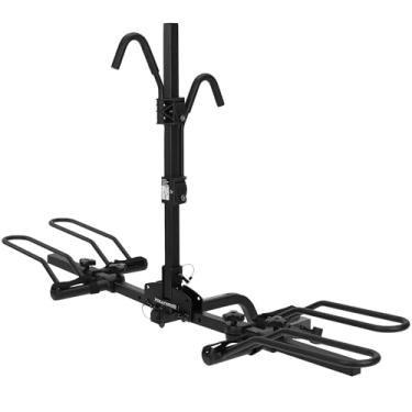 Imagem de Hollywood Racks - Rack montado em engate de 2 bicicletas, rack de bicicleta HR200Z estilo plataforma Trail Rider – serve para receptores de 3,2 cm e 5 cm