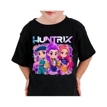 Imagem de Camiseta Unissex De Algodão Kpop Demon Hunters Com Gola Redonda E Mang