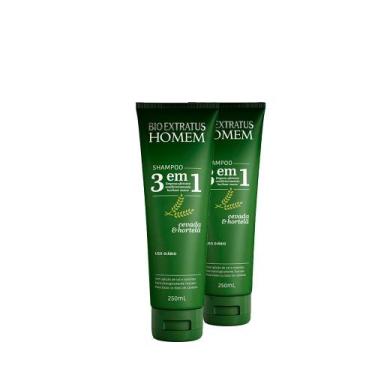 Imagem de Kit Bio Extratus Homem 3 em 1 - Shampoo 250ml (2 unidades)
