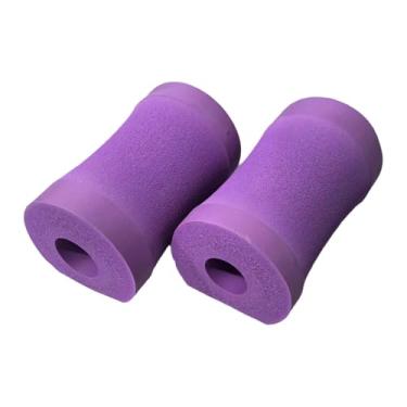 Imagem de Generic Apoios para flexões, suporte para pulsos, acessórios estáveis ​​para casa, blocos de espuma portáteis e confortáveis ​​para exercícios no chão, Roxo