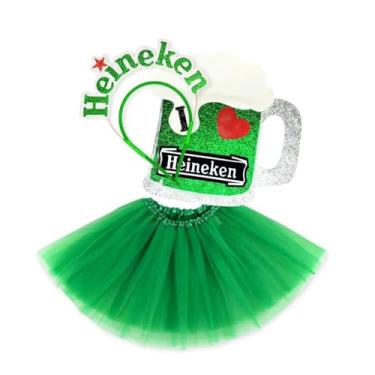 Imagem de Kit 01 Tiara + Plaquinha + Saia Fantasia Carnaval Bloquinho