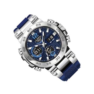 Imagem de Relógio Analógico e Digital, Resistente à Água com Mostrador, Acessório De Pulso Luminescente, Indicado para Desporto, Estilo Casual, Formal, Uso no Escritório, Deslocação Diária e Viagens