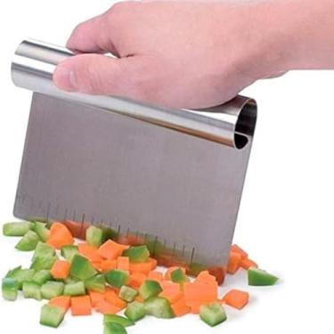 Imagem de Espatula para cortar, raspar massas, paes, pizza, bolo, inox, e firme