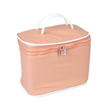 Imagem de Bolsa Térmica 7 Litros, Frasqueira Térmica Impermeável, Rose, Lancheira Térmica Compacta, Conserva Alimentos e Bebidas, Ideal para Trabalho, Academia e Uso Diário
